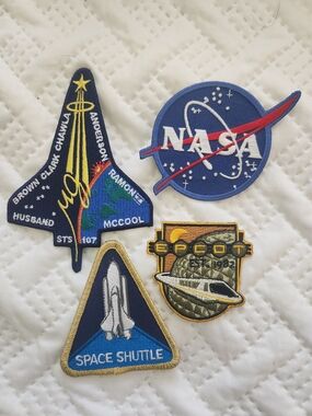 Kids Space Shuttle Patch Set – Blue and Gold